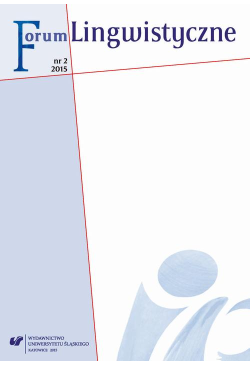 Forum Lingwistyczne 2015, nr 2