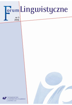 Forum Lingwistyczne 2016, nr 3
