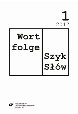 Wortfolge. Szyk Słów 2017,...