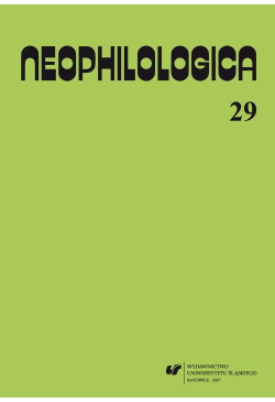 Neophilologica 2017. Vol....