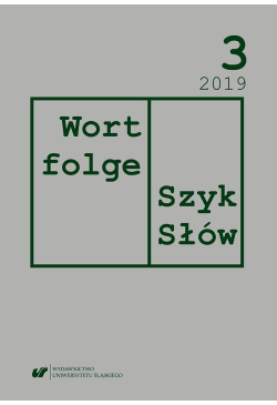Wortfolge. Szyk Słów 2019,...