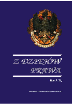 Z Dziejów Prawa. T. 5 (13)