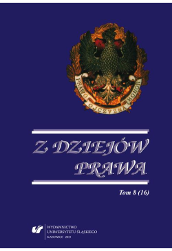 Z Dziejów Prawa. T. 8 (16)