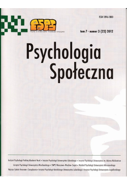 Psychologia Społeczna nr 3...