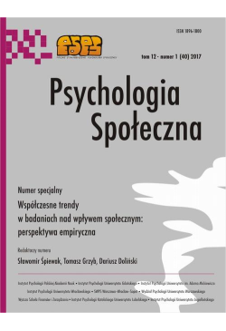 Psychologia Społeczna nr...