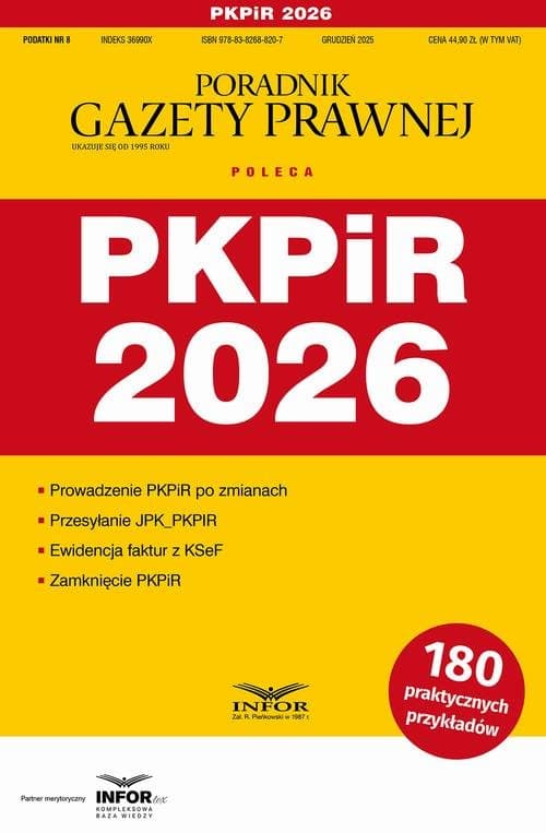 PKPiR 2026 Podatki 8/2025 — Grzegorz Ziółkowski